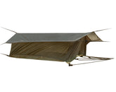 Rothco Jungle Hammock with mosquito net and rain fly ready for bug-free, protected night outdoors.