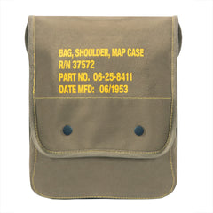 Rothco map case with military stencil detail keeps maps and gear within easy reach.
