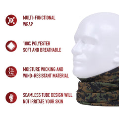 Rothco neck gaiter tube wrap provides breathable, moisture-wicking comfort for outdoor adventures.