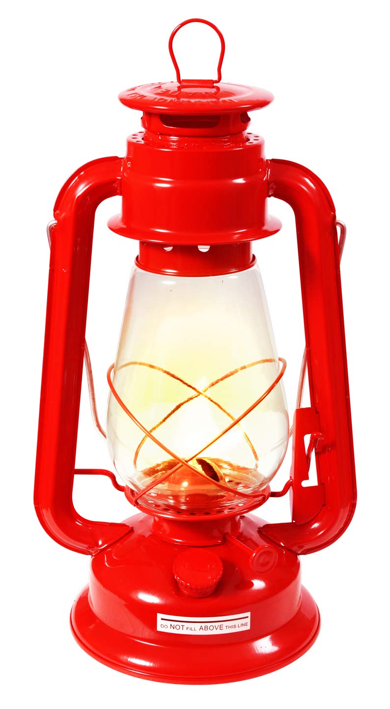 Rothco red kerosene lantern glass globe for warm camping light