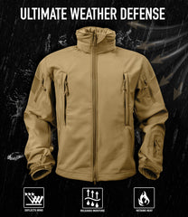 Rothco Soft Shell Jacket pocket layout highlights eight zip pockets for gear organization