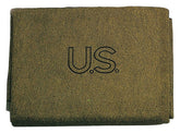 Rothco U.S. Wool Blanket full view highlighting authentic U.S. stamp and warm texture.