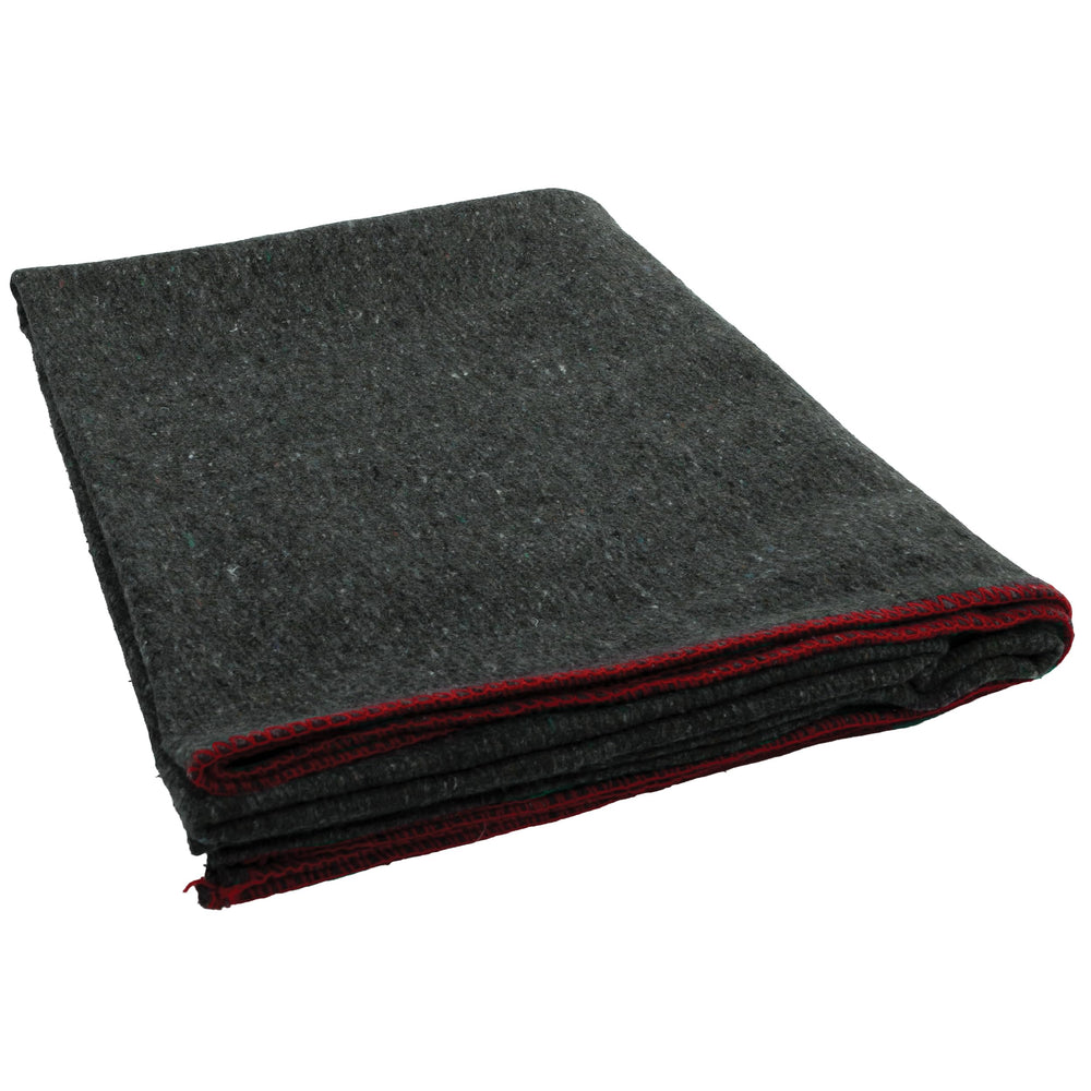 Rothco Wool Rescue Blanket kept warm at a chilly campsite.