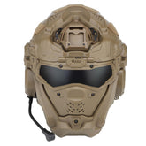 ROUASD tactical helmet front view for rugged protection in airsoft and hunting.