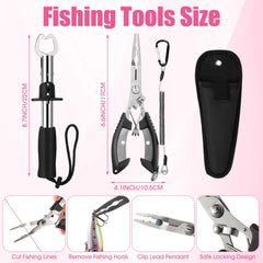 RoundFunny fish lip gripper in stainless steel with EVA grip for easy handling.