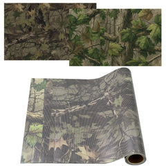 RoundFunny hunting blind window camo panel 1 demonstrates see-through design for situational awareness and privacy.