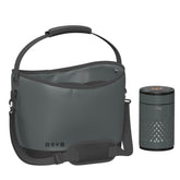 ROVR KeepR soft cooler tote at the beach with organized compartments for dry and wet items.
