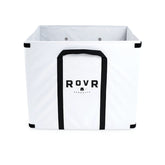 RovR LandR Bin side view in white, ideal for camping storage.