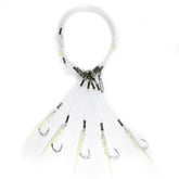 R&R Tackle Deep Drop Rig top view with glow sleeve attracting bites at depth.