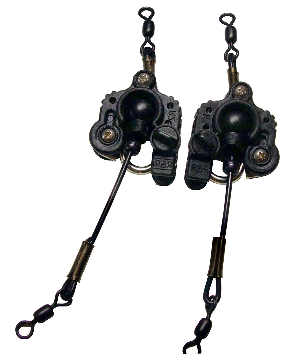 R&R Tackle R2 Outrigger Clip in action, providing secure line control for trolling