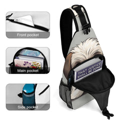 RTFGHJS Shih Tzu sling bag made of durable anti-scratch twill fabric