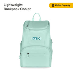 RTIC 15 Can Backpack Cooler side pocket for easy bottle access on excursions