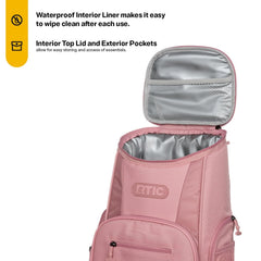 RTIC 15 Can Backpack Cooler interior mesh pocket under lid stores snacks securely