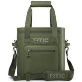 RTIC 20-Can Ultra-Tough Soft Cooler Pro olive overview showcases rugged outdoor versatility