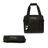 RTIC 28-Can Everyday Cooler front view showing accessible storage for snacks and drinks.