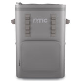 RTIC 48-can backpack cooler front view highlighting rugged waterproof exterior for outdoor adventures.
