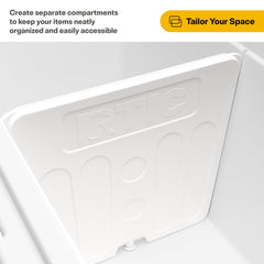 RTIC 65 qt divider freezable design with easy-clean surface