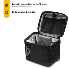 RTIC Everyday 8-Can cooler pocket details showing organized storage for napkins and keys