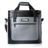 RTIC Soft Cooler 50 Can front view highlights portable cooling and leak-proof performance.