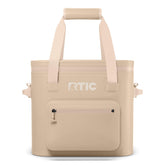 RTIC Soft Cooler Pro floating on water keeps drinks secure for boating and beach days.