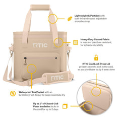 RTIC Soft Cooler Pro heavy-duty puncture-resistant fabric for rugged trips.