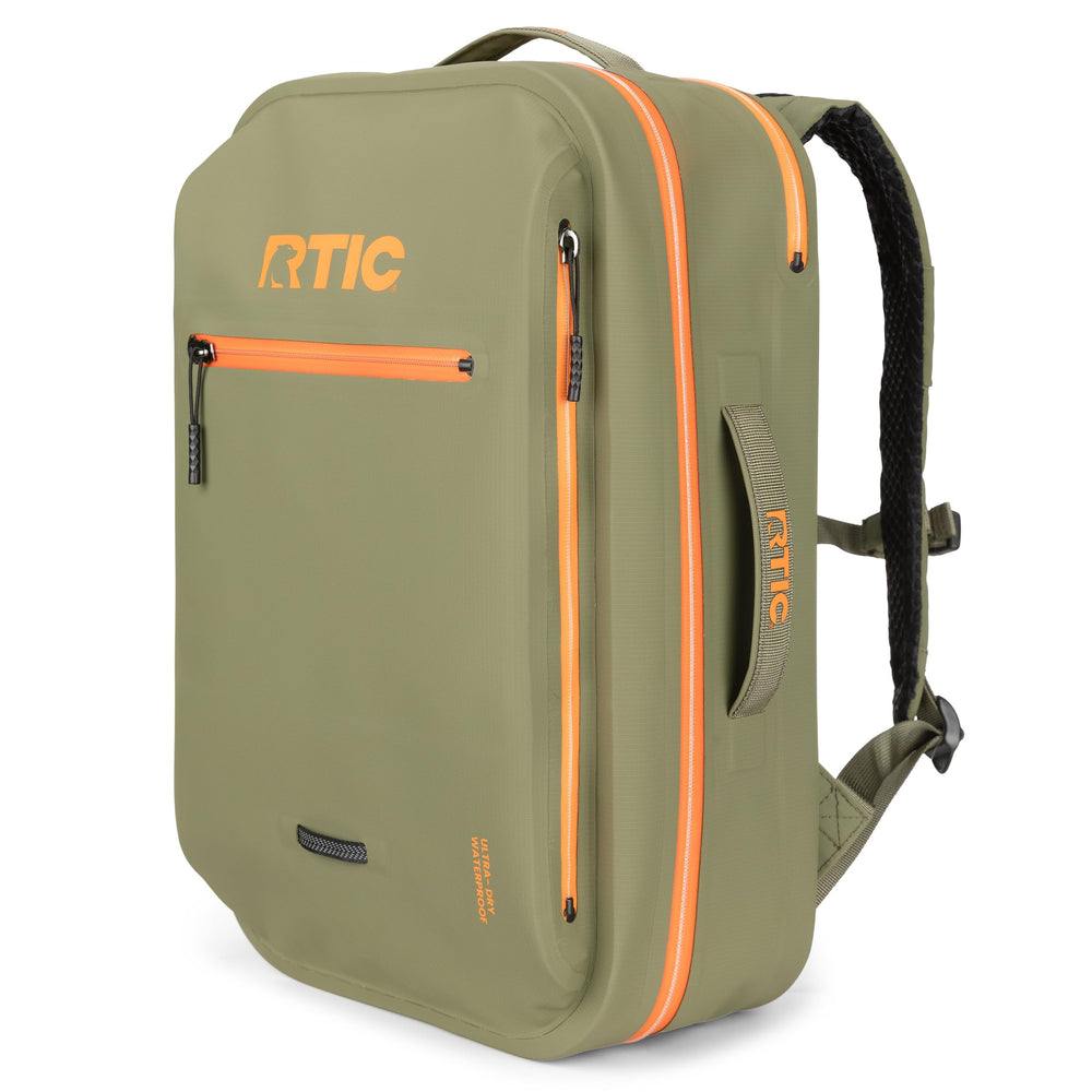 RTIC Ultra Dry Backpack open-book design for easy loading and quick access