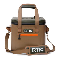 RTIC 12-can soft cooler front view keeps drinks cool on the go