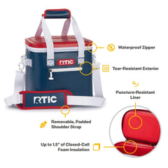 RTIC EZ Waterproof Zipper prevents leaks during spirited beach days