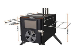 Ruaizel wood stove glass door lets you watch flames and adjust heat easily.