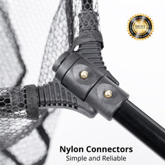 Close-up view of rubber-coated netting