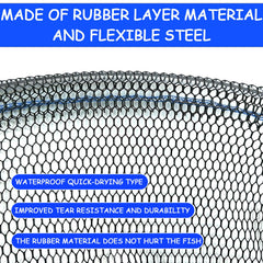 Net made of rubber-coated nylon material