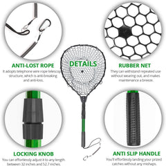 Rubber net pocket with 15.8 inch depth