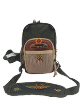 Front view of Rudder Fly Fishing Chest Pack Bag showing size 9.5 x 6 inches