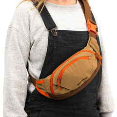 Ruffwear Home Trail Hip Pack worn as crossbody for versatile wear on walks