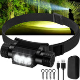 Rugtol headlamp 2000-lumen brightness for clear night visibility.