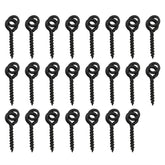 Ruiwaer 20-piece black swivel screws with rings for fishing lures
