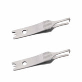 Ruiwaer stainless steel fishing pliers in silver – close-up of jaws