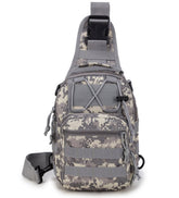 Rullar sling bag front view; compact travel companion for everyday adventures.