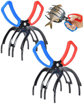 Rumexeng 3-Claw Fish Gripper with ABS body and blue red grip accents