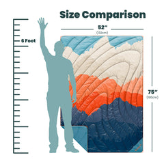 Rumpl Original Puffy Blanket ripstop shell closeup showing durable water-repellent finish.