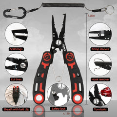 RUNCL fishing bait knife with sharpener and sheath
