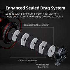 RUNCL ANCOHUMA ball bearings highlight 7+1 durability for saltwater and freshwater versatility.