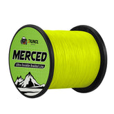 RUNCL Merced braided line spool close-up showing tight weave for smooth casting