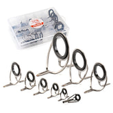 RUNCL 45-piece double-foot fishing rod guide kit – stainless steel with ceramic ring