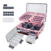 RUNCL universal fishing tackle box open with removable trays