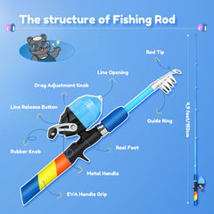 RUNCL spincast reel designed for kids