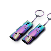 RUNGEASINI 2-pack emergency whistles front view highlighting compact durable design for outdoor signaling.