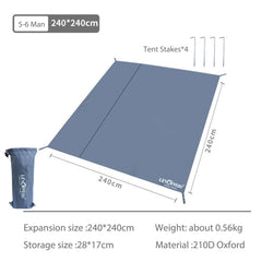 RUNGEASINI ground mat 210D Oxford shows durable construction for rugged campsites.
