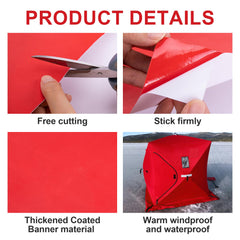 Back adhesive side of patch fabric ready to apply