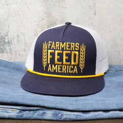 Adjustable snapback closure on Rural Cloth Farmers Feed America hat